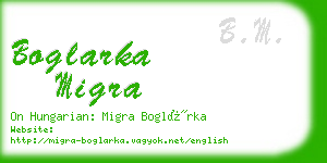 boglarka migra business card